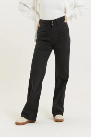 Flax and Loom Flax and Loom Damen vegan Hose Hohe Taille Dinah