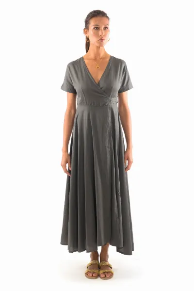 RAVENS VIEW IBIZA RAVENS VIEW IBIZA Damen vegan Kleid Calypso Anthrazit