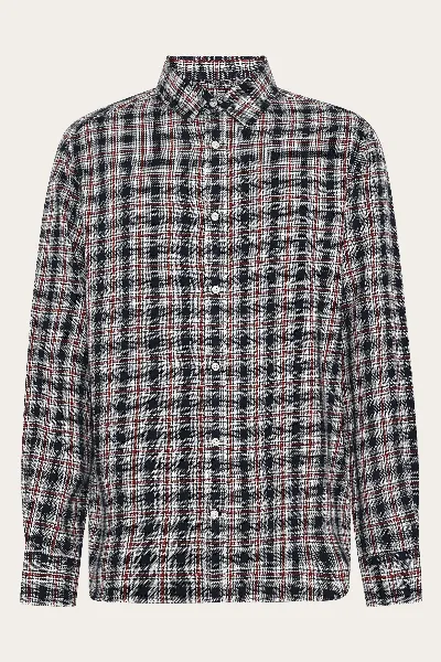 KnowledgeCotton Apparel KnowledgeCotton Apparel Herren vegan Hemd Loose Check Navy