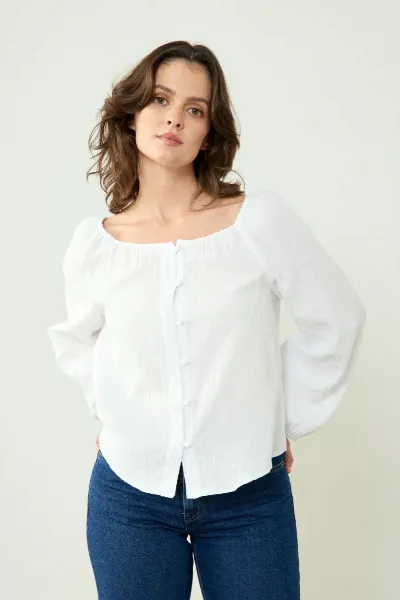 Clotsy Clotsy Damen vegan Bluse Teresa