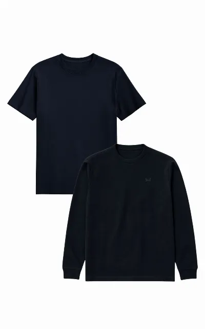 GORG GORG Herren vegan Set T-Shirt & Sweatshirt Navy/Navy