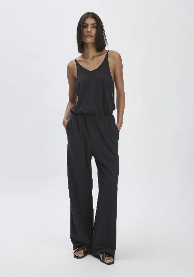 hessnatur hessnatur Damen Jersey Jumpsuit Relaxed aus Leinen und Bio-Baumwolle