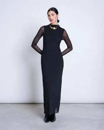 JAN N JUNE JAN 'N JUNE Mesh-Maxikleid ZALDI