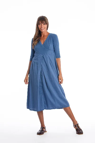RAVENS VIEW IBIZA RAVENS VIEW IBIZA Damen vegan Kleid City Ls Indigoblau