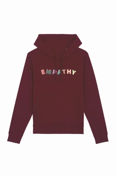 Oat Milk Club Oat Milk Club Damen vegan Hoodie Empathie Bordeaux