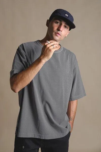 Trendsplant Trendsplant Essential Pigment Heavyweight Oversized T-Shirt Pewter