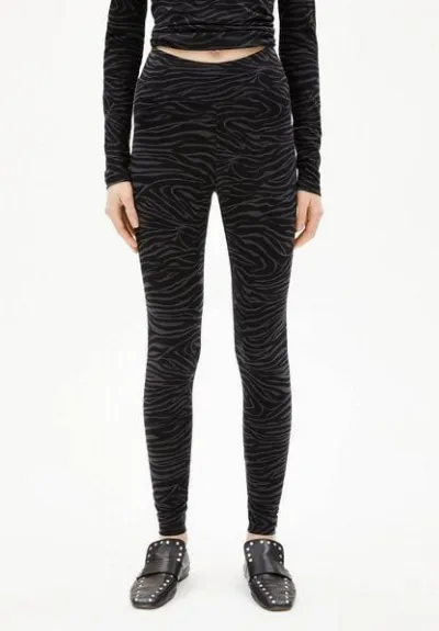 ARMEDANGELS ARMEDANGELS Leggings - Faribaa Zebraraa in Schwarz-Grau