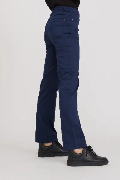 LAURIE LAURIE Damen vegan Hose Amelia Straight Medium Length Navy