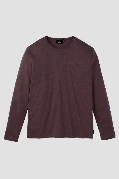 recolution Recolution Herren vegan Langarmshirt Maca Dark Grape
