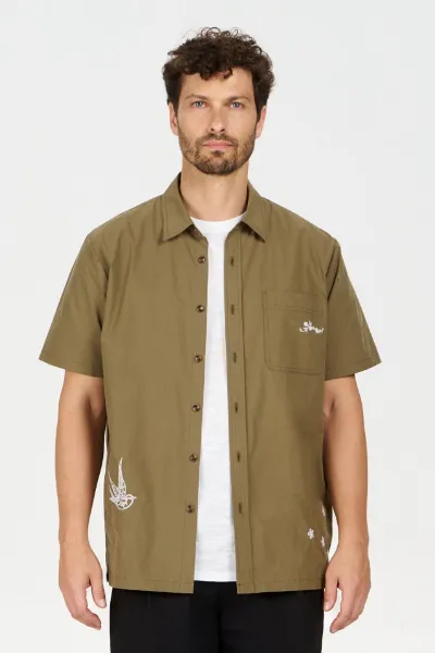 KOMODO KOMODO Herren vegan Hemd Loyle Olive