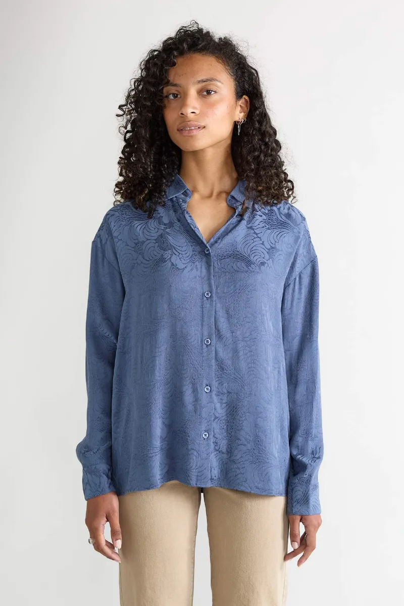 Yahmo Yahmo Damen vegan Hemd Mona Zen Indigo