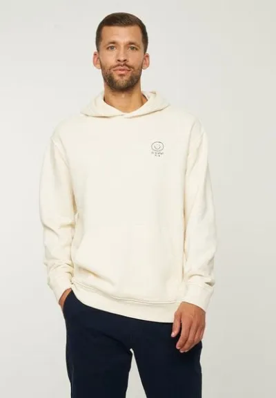 recolution Herren Hoodie aus Bio-Baumwolle (recycled) Mix - OLIVE SMILEY - recolution