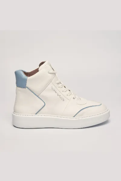 AGAZI AGAZI Damen vegan Sneaker Emi WeiÃŸ&Blau