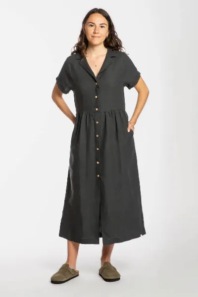 MATONA MATONA Damen vegan Kleid Mit Kragen