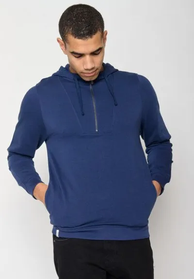 GreenBomb GREENBOMB Basic Mirror - Lässiger Half-Zip aus Bio-Baumwolle / GOTS / Fair & Vegan
