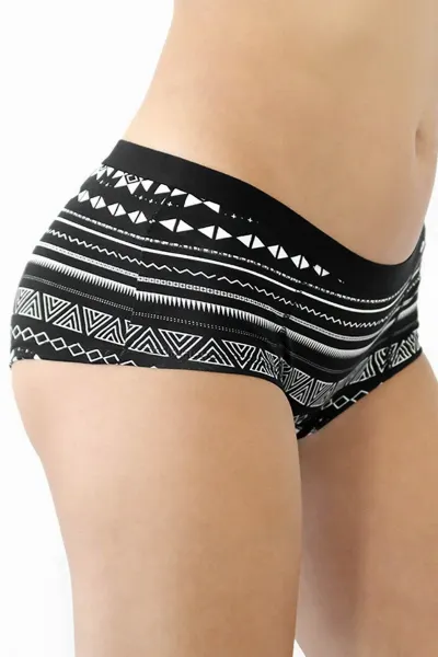 Albero Natur Albero Natur Damen vegan Multipack 4x Slips Boyshorts Schwarz & WeiÃŸ