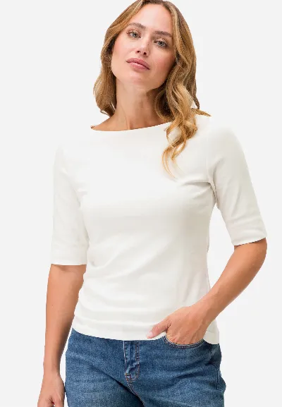 zero Basic Shirt  mit U-Boot-Ausschnitt