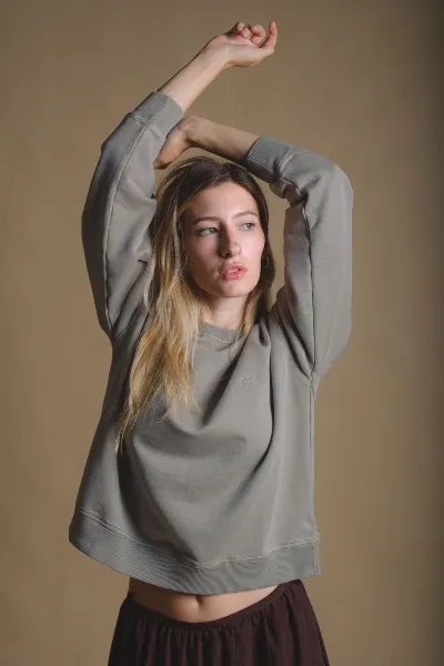 Trendsplant Trendsplant Damen vegan Pullover Essential Heavyweight Getrockneter Salbei