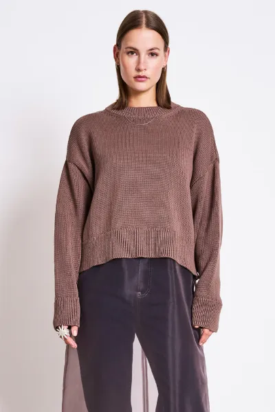 JAN N JUNE JAN 'N JUNE Damen vegan Pullover Yagmur Lehm
