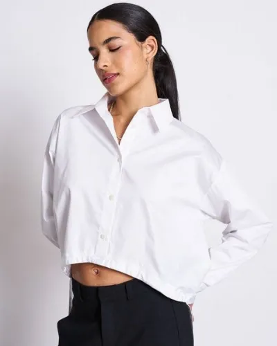 JAN N JUNE JAN N JUNE DRAWSTRING SHIRT ISTED WHITE