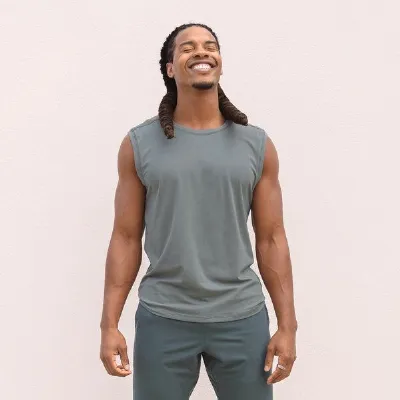 Jaya Jaya TOMMY - Herren - Atmungsaktives Tank Top aus softer, elastischer Tencel-Biobaumwoll-Mix, Yoga, Workout and andere Bewegungskünste