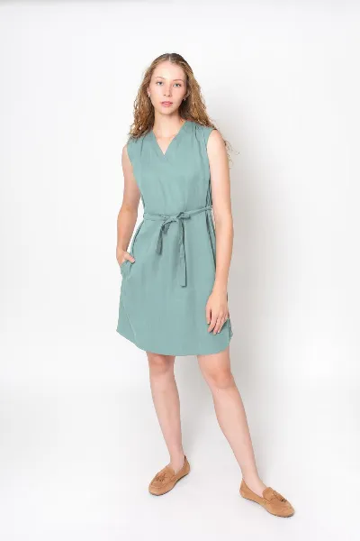 Zerum Zerum Damen vegan Kleid Emma Mineral Blau