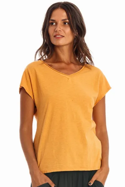 RAVENS VIEW IBIZA RAVENS VIEW IBIZA Damen vegan T-Shirt Arizona Gold Sand Gelb