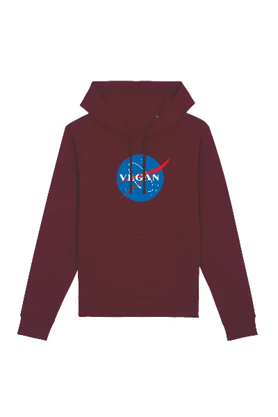 Oat Milk Club Oat Milk Club Damen vegan Vegan Nasa - Hoodie Aus Bio-Baumwolle Bordeaux