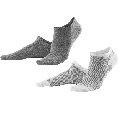 Living Crafts LIVING CRAFTS - Damen Sneaker-Socken, 2er-Pack - Grau