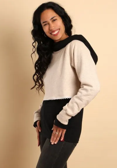 Die rote Zora Die rote Zora Damen Kurzsweater aus Bio-Baumwolle