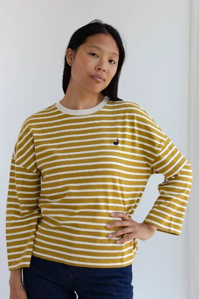 TWOTHIRDS TWOTHIRDS Damen vegan Top Luma Senfgelb