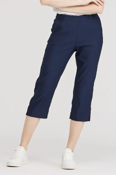 LAURIE LAURIE Damen vegan Hose Taylor Regular Capri Ml Navy