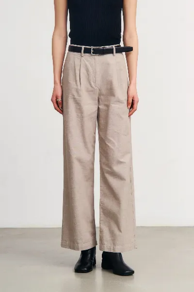 Rotholz Rotholz Damen vegan Hose Hohe Taille Grau