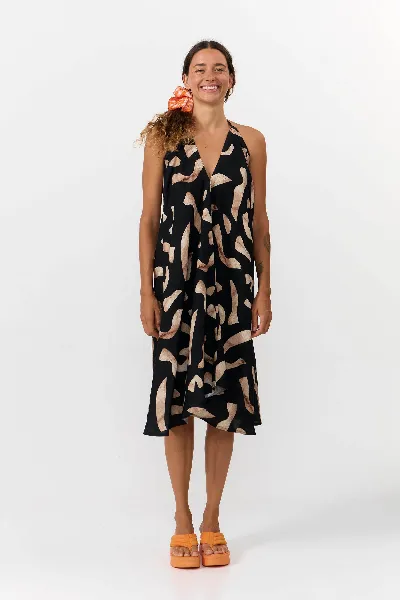 SUITE13LAB SUITE13LAB Damen vegan Kleid Mp Short Print Stones