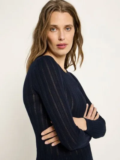 LANIUS LANIUS Pointelle-Pullover aus Bio-Baumwolle