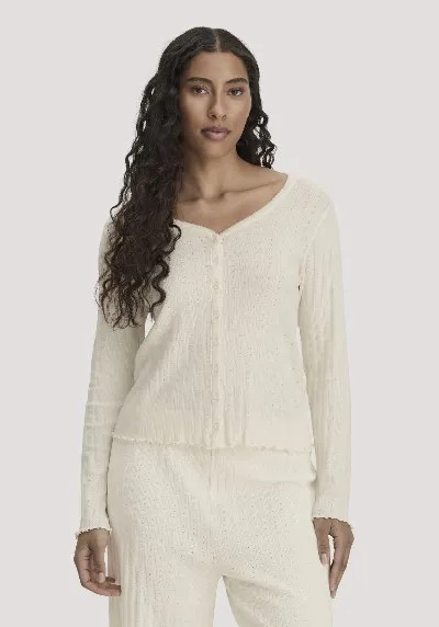 hessnatur hessnatur Damen Pointelle Cardigan PURE COTTON aus Bio-Baumwolle