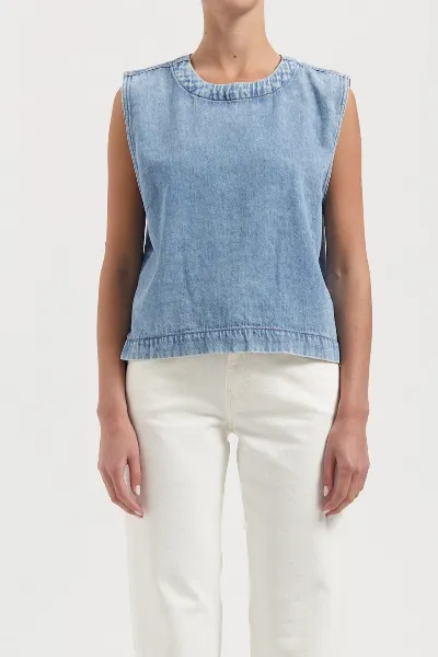 MUD Jeans MUD Jeans Damen vegan Top Noa Stone Vintage
