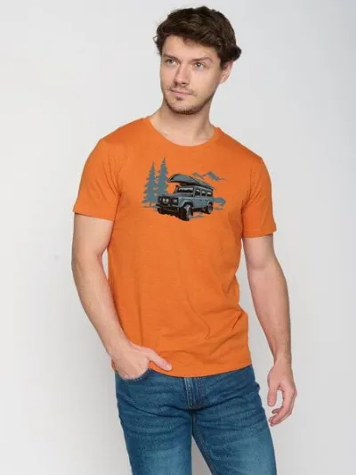 GreenBomb GREENBOMB Nature Getaway Guide - Sportliches T-Shirt aus Bio-Baumwolle / hochwertiger Print / GOTS / Fair & Vegan