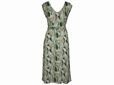 Bleed bleed Damen-Kleid 'Lakelovers' mit Bindegürtel, grün,