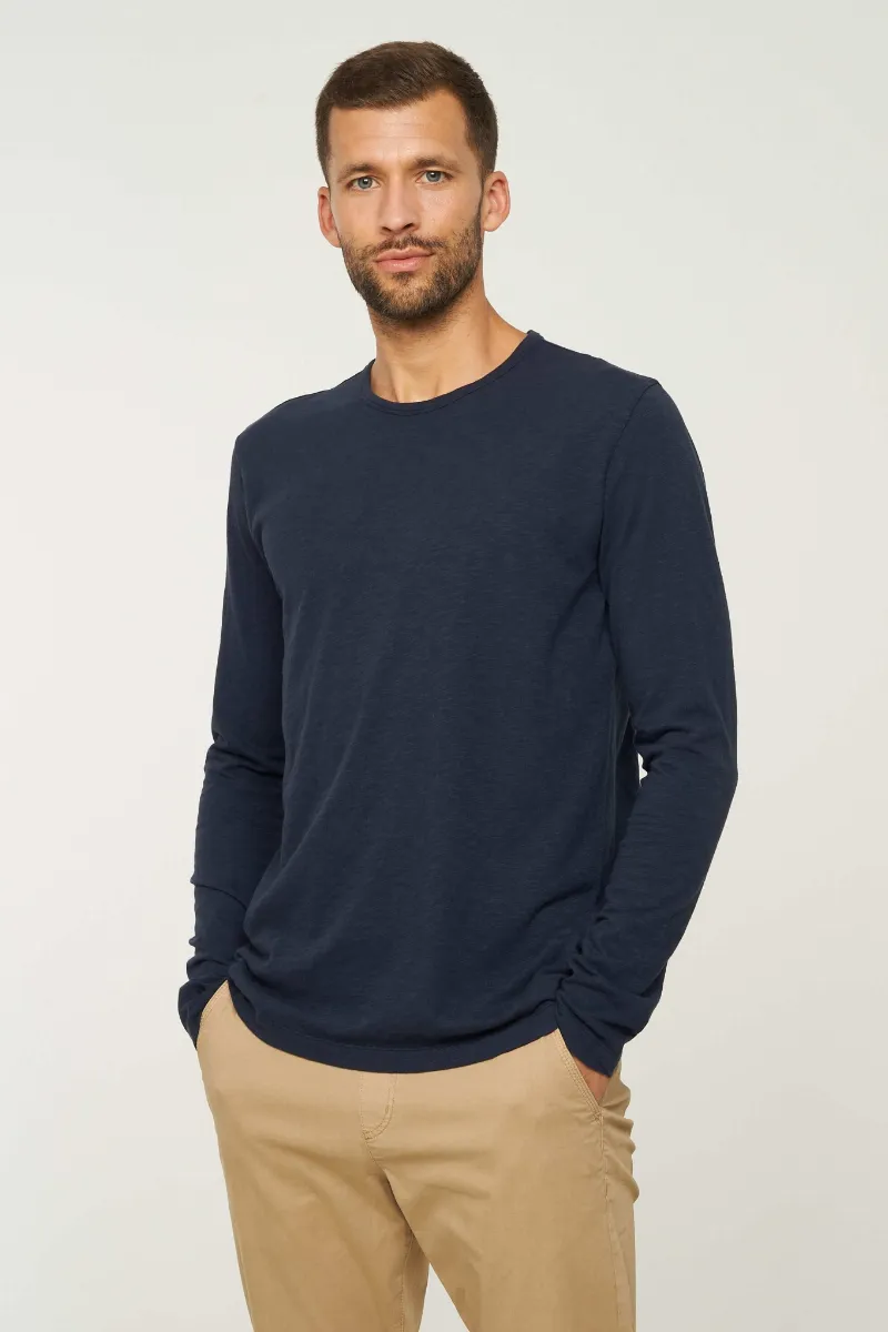 recolution Recolution Herren vegan Langarmshirt Maca Dunkelblau