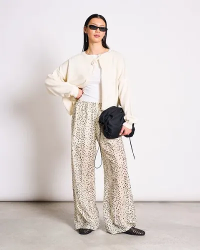 JAN N JUNE JAN N JUNE Lockerer Cardigan mit Bindedetail ZEA GOTS