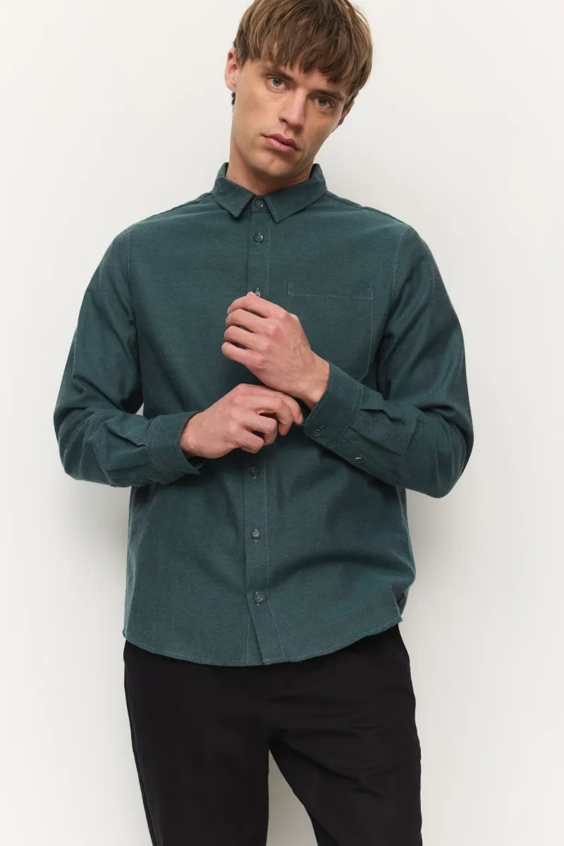 recolution Recolution Herren vegan Hemd Lentil Tiefgrün