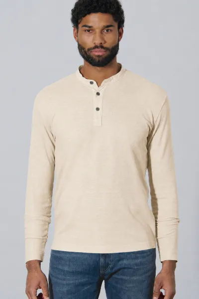 HempAge Hempage Herren vegan Langärmliges Freizeit Shirt Gobi In