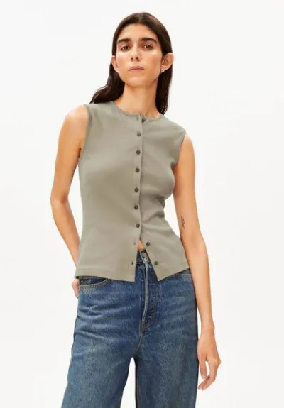 ARMEDANGELS ARMEDANGELS RIB BUTTON Damen Top aus Bio-Baumwoll Mix
