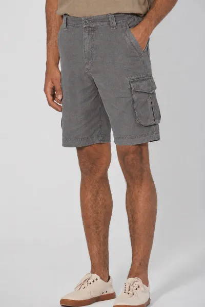 HempAge Hempage Herren vegan Cargo Shorts In Taupe