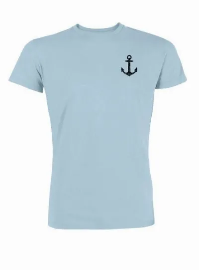 Human Family Human Family Bio Herren T-Shirt Captain-little Anchor in hellblau mit Anker Print