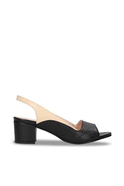 NAE NAE Damen vegan Sandalen Mara Veganes Ã–ko-Leder Beige/Schwarz