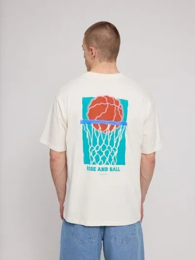 Mazine Mazine T-Shirt mit Backprint in fester Haptik