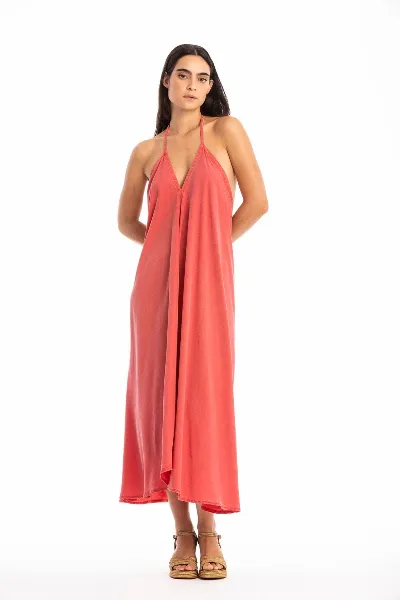 RAVENS VIEW IBIZA RAVENS VIEW IBIZA Damen vegan Kleid Milena Clay Rot