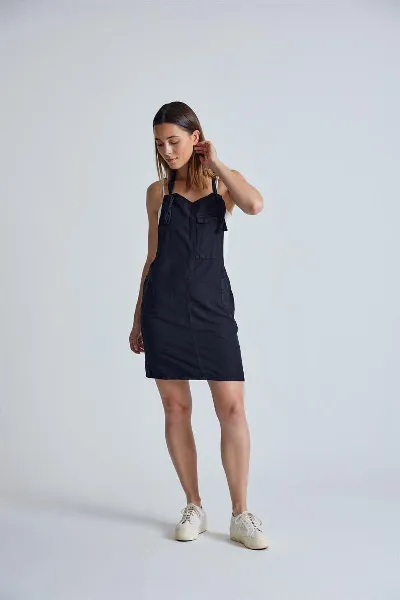 Flax and Loom Flax and Loom Damen vegan Kleid Latzhose Peggy